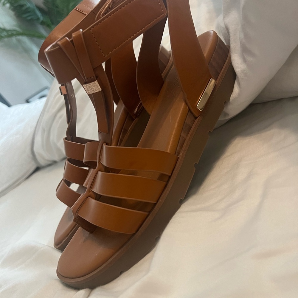 Franco Sarto Tan Strappy Sandals